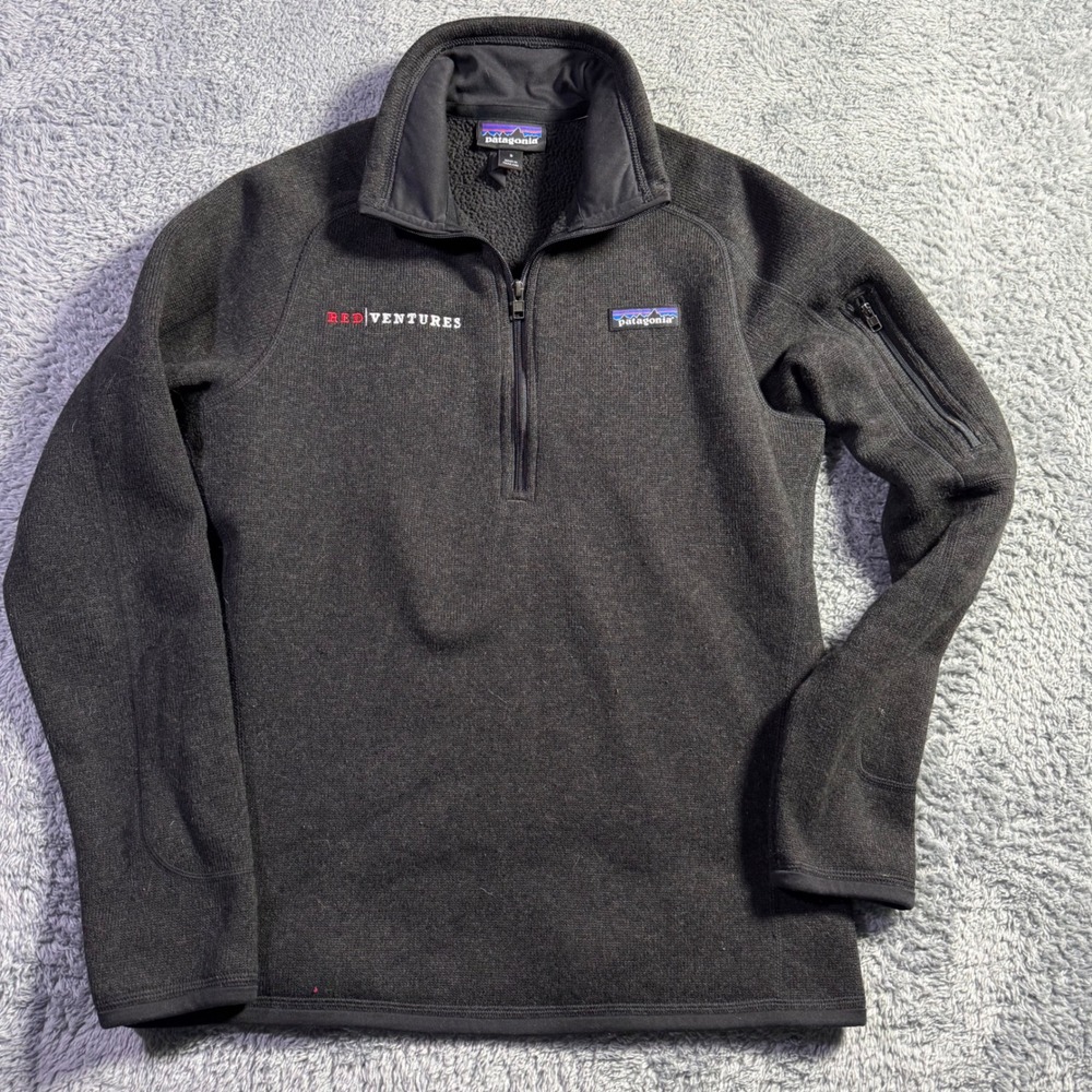 Patagonia Womens Better Sweater 1/4 Zip Pullover Black Zip Pocket Size Small - Picture 2 of 6